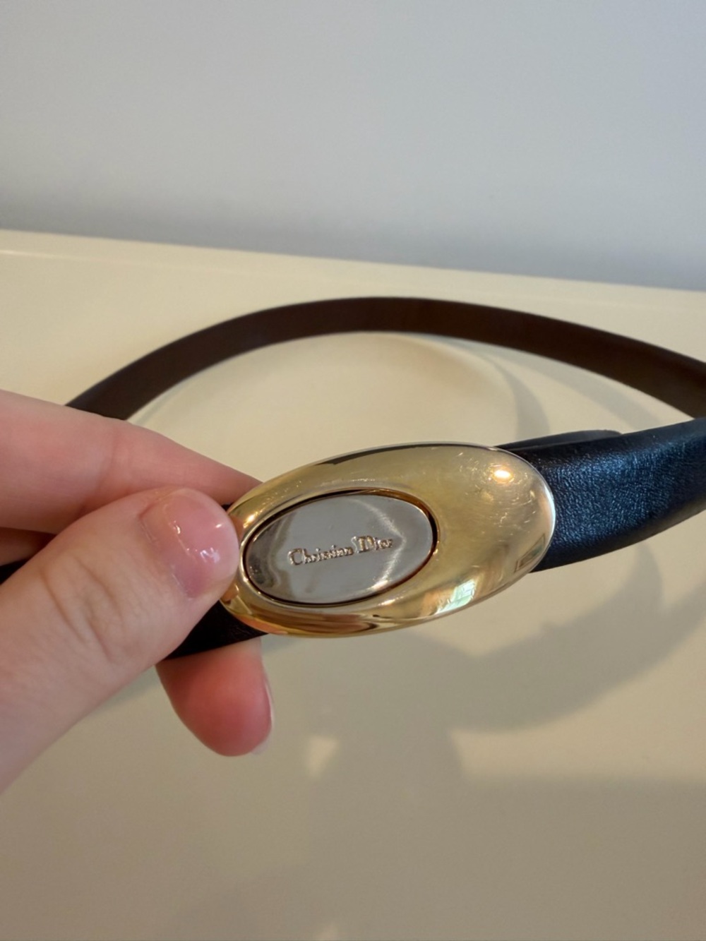 Christian Dior VINTAGE Reversible Brown & Black Belt - Picture 2 of 5
